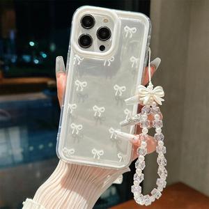 Funda para teléfono con diseño de lazo anti-caídas y cordón, compatible con modelos de iPhone 11-17 y más, protección duradera