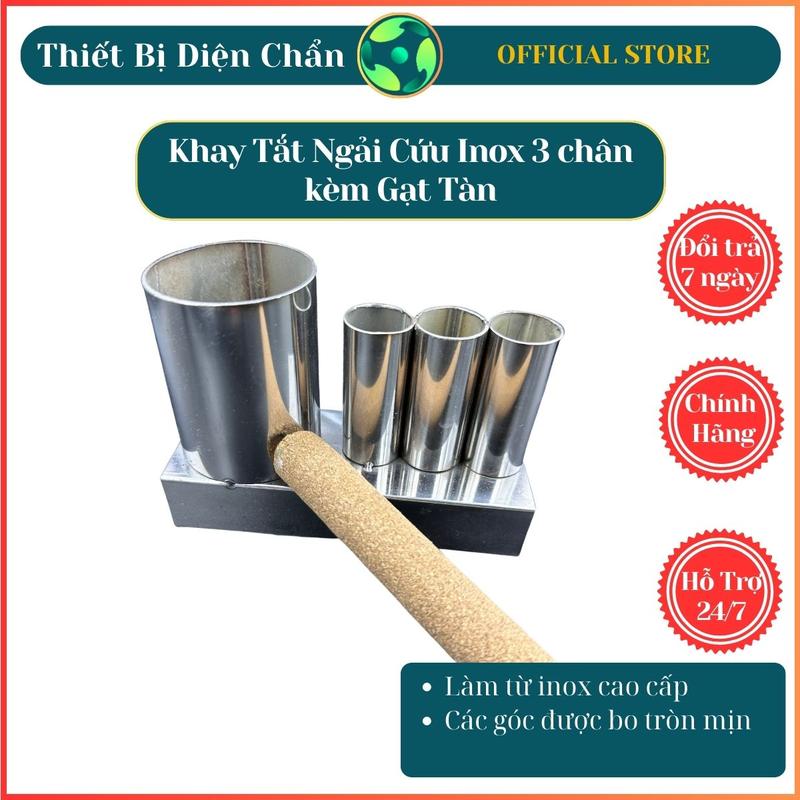 Khay Tắt Ngải Có Đựng Tàn Innox Diện Chẩn - Dụng Cụ Diện Chẩn 0
