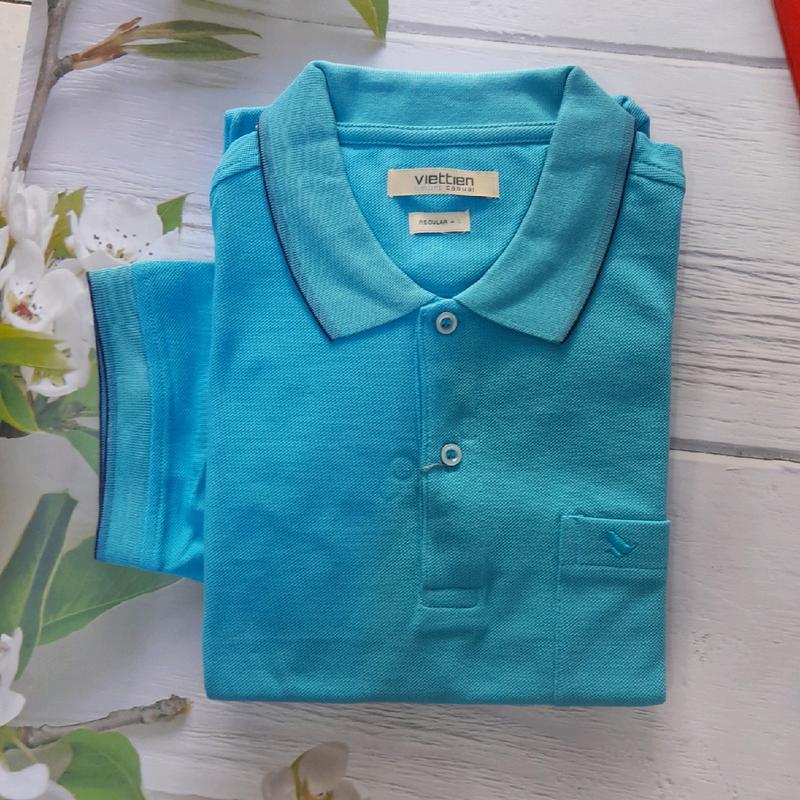Áo thun việt tiến fom regular chất liệu cotton( vải cá sấu)  nhiều màu.. 3