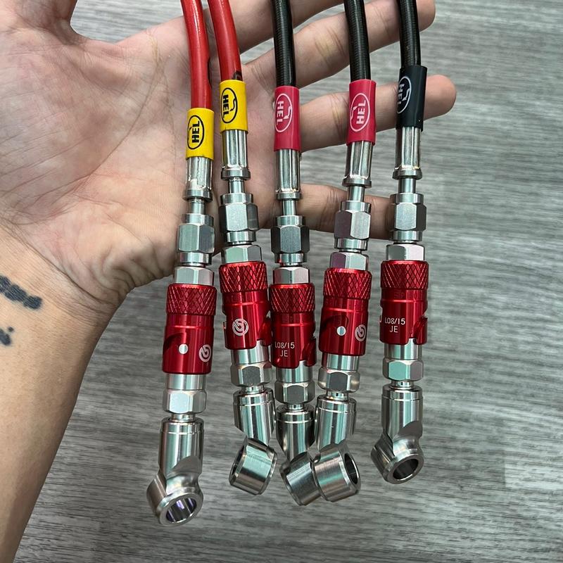 Dây dầu GP ngắt đỏ đầu Adapter inox xéo ( đen , đỏ )