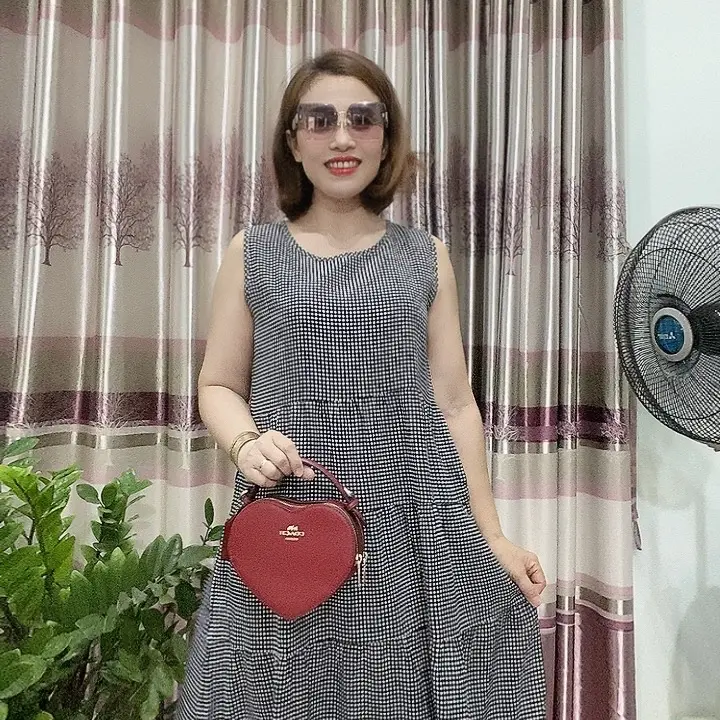 Váy Tầng Babydoll Sát Nách .Có Túi (xoè )50-70 vừa ToLe . Váy Nữ . Women 3
