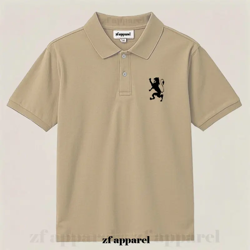 Zf Apparel Kaos Polo Shirt Kerah Motif Giordno Hitam Lengan Pendek Cattun Lembut Halus Nyaman Di Pakai Nyerap Keringat Cocok Untuk Pria Dan Wanita 0