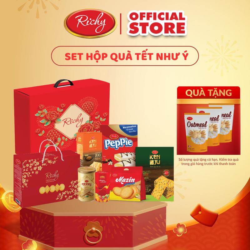 [Tặng 3 yến mạch] Hộp quà tết Tân Xuân Như Ý - Tết  2026 quatet set  quà