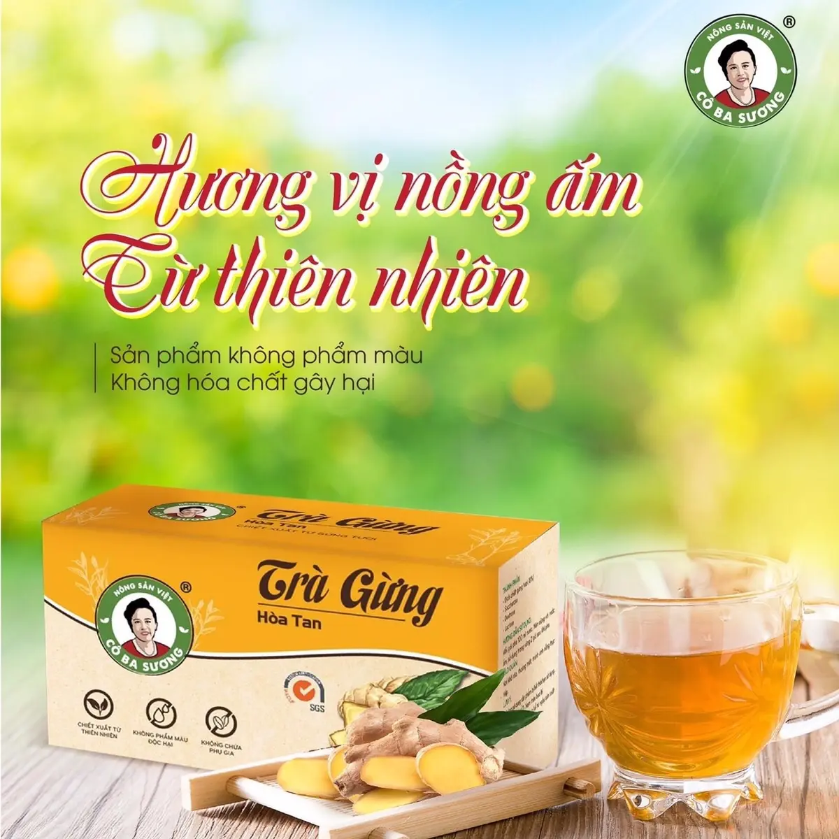 Trà gừng nông sản việt cô ba sương