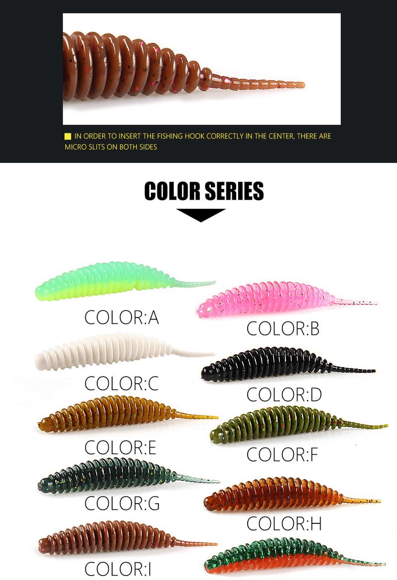 Product Introduction of 10pcs Floating Worm Bait Soft Tanta 35/49/65mm Fishing Lures Pesca Carp Fishing Bass Lure Lsca Artificial Bait Accessories 2