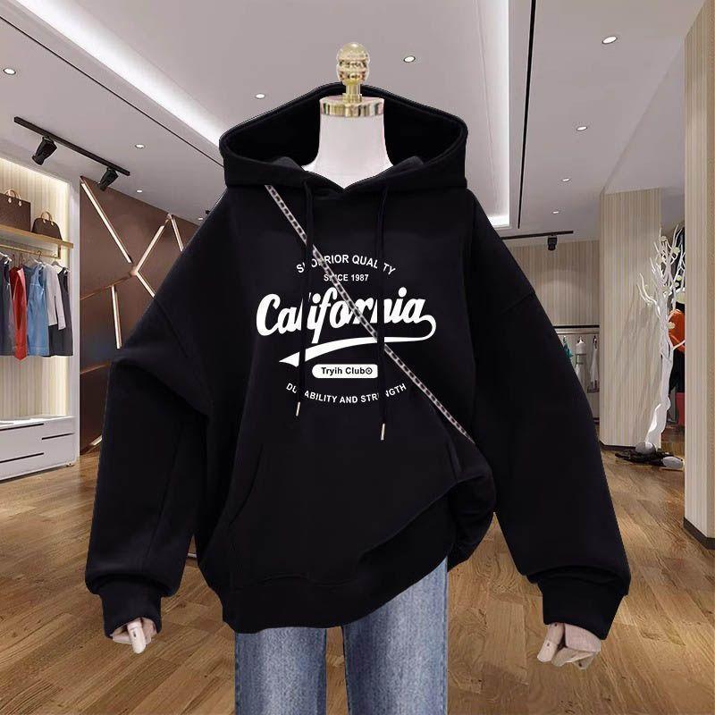 Product Introduction of Áo Hoodie Mùa Thu, Dành Cho Phụ Nữ, Hàng Mới Về Năm 2024, Thiết Kế Màu Xanh Navy Lót Lông Cừu, Áo Khoác In Hình Thời Trang Hàng Đầu 10