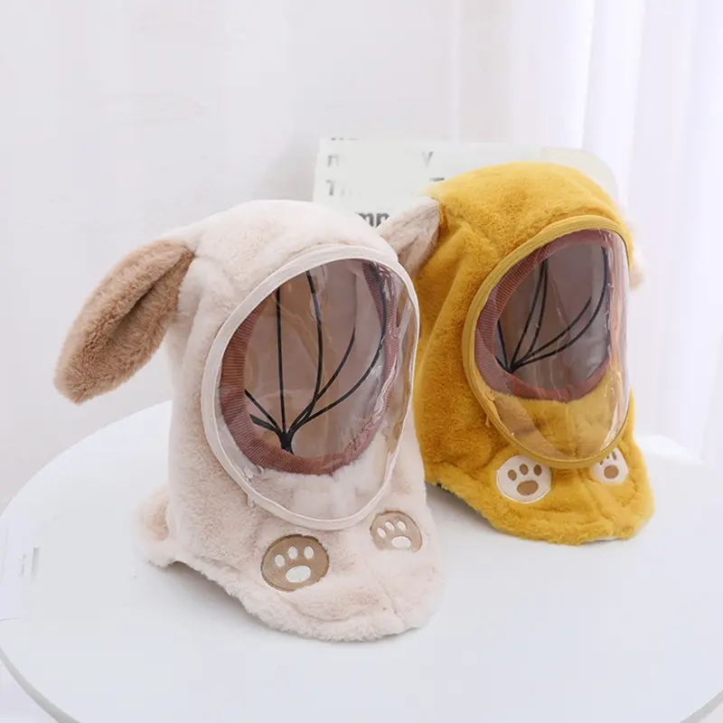 (Set Mũ + Kính Chắn Gió) Trùm Đầu và Cổ Bằng Vải Lông Cừu Mềm Mại Giữ Ấm Cho Bé Từ 3-12 Tuổi 2