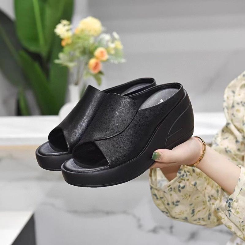 Product Introduction of DÉP DA CAO CẤP HỞ MŨI CAO 7CM Nữ DéP Shoes 5