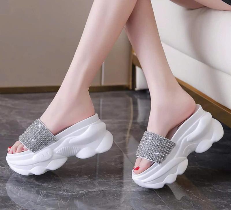 Dép Bánh Mì Nữ Phối Xoàn Sang Trọng Cao 8,5 Phân - Jolie Shop Giày 3