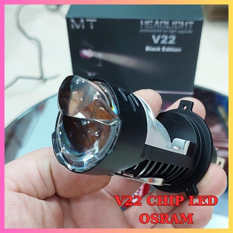 Bóng pha Led ô tô, xe máy V22 Ultra  Siêu sáng, chân H4 Công suất 60W.