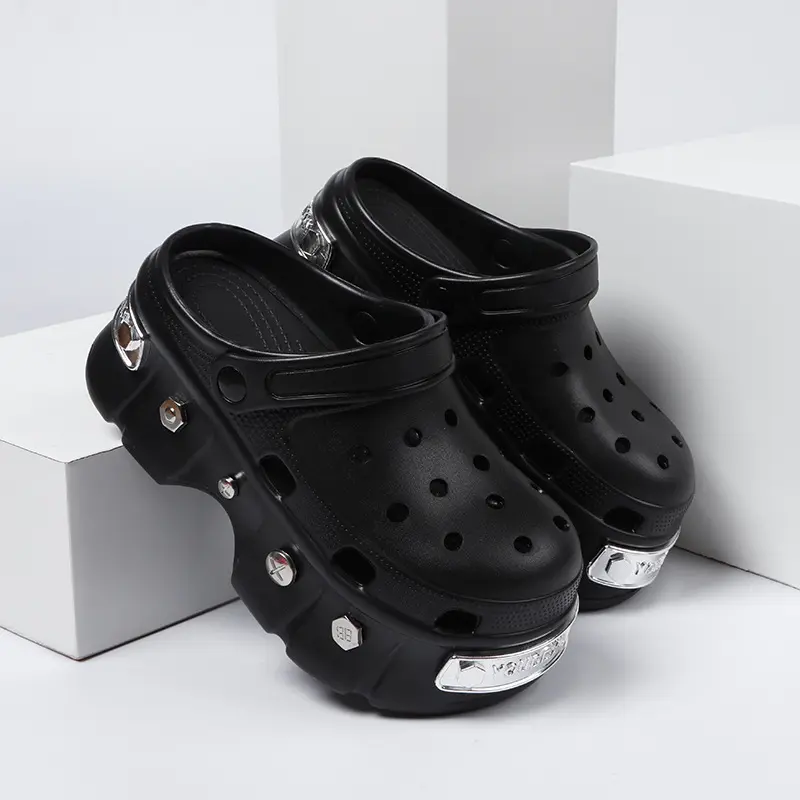 Platform High Heel Platform Sandals Shoes Women Summer Shoes 2025 New Punk Rivet Platform Sandals Candy Color EVA Material Lady Casual Footwaer 2