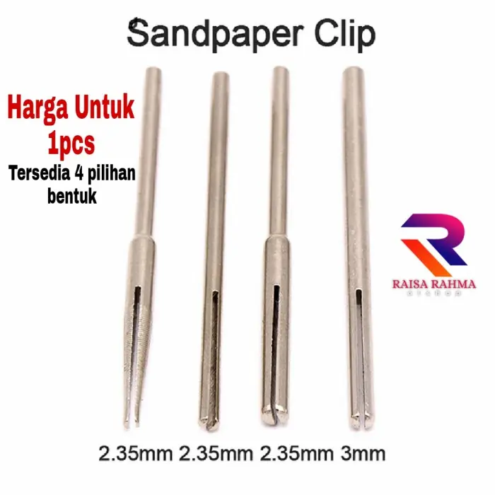 Ruji Belah Sandpaper Clip Batang as Penjepit Amplas Poles Gerinda Mini
