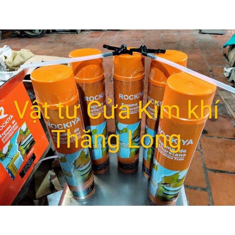  Keo bọt nở xốp  keo foam chống cháy chính hãnġ  750ML  1 chai kèm theo  1 vòi xịt 