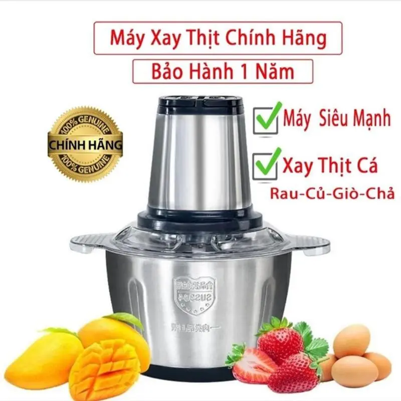 máy Xay Đa Năng Kitchen Expert cối inox 304 2L Công suất 250w, 4 Lưỡi dao xay thịt Xay Cá, Rau Củ, Xay Sinh tố. 3
