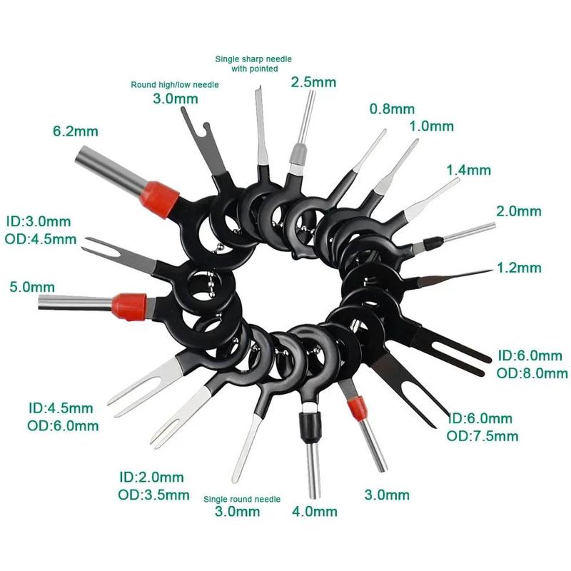Product Introduction of Car Terminal Removal Kit Box 26/36/41pcs Wire Plug Connector Extractor Puller Release Pin Extractor Set Terminal Plug Repair Too 7