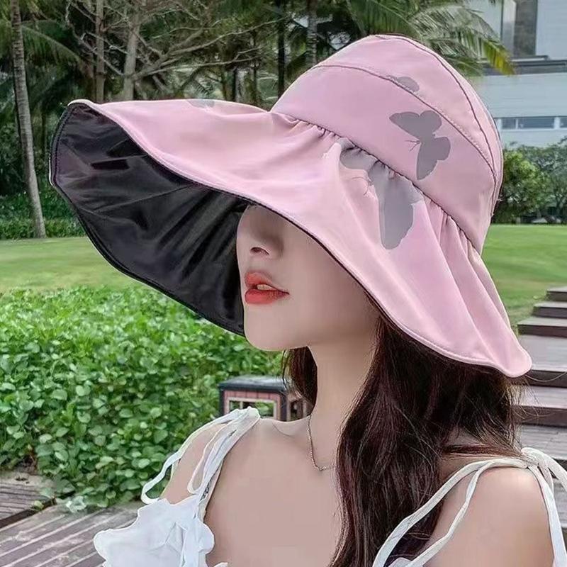 Product Introduction of JACAUY Empty Top Outdoor Wide Brim Foldable UV Protection Bucket Hat Beach Cap Sun Cap Sunshade Hat 16