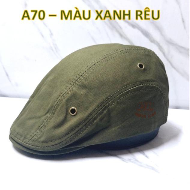 Mũ bê rê thời trang bít đuôi Mũ nồi nam, Nón Beret, Nghệ Sĩ thời trang, Nón mỏ vịt - Mũ Nồi Nam (Xanh Rêu)