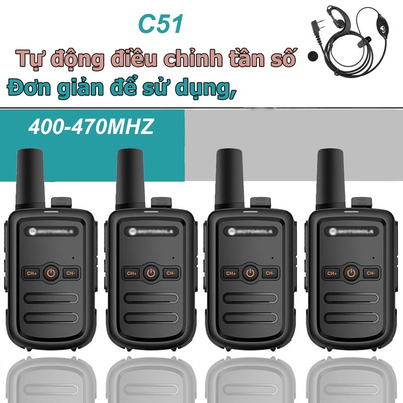 Máy Bộ Đàm C51 , Loa To, Pin Dung Lượng Cao, Thiết Kế Nhỏ Gon, Có Chức Năng Khóa Kênh, Bảo Hành 12 Tháng