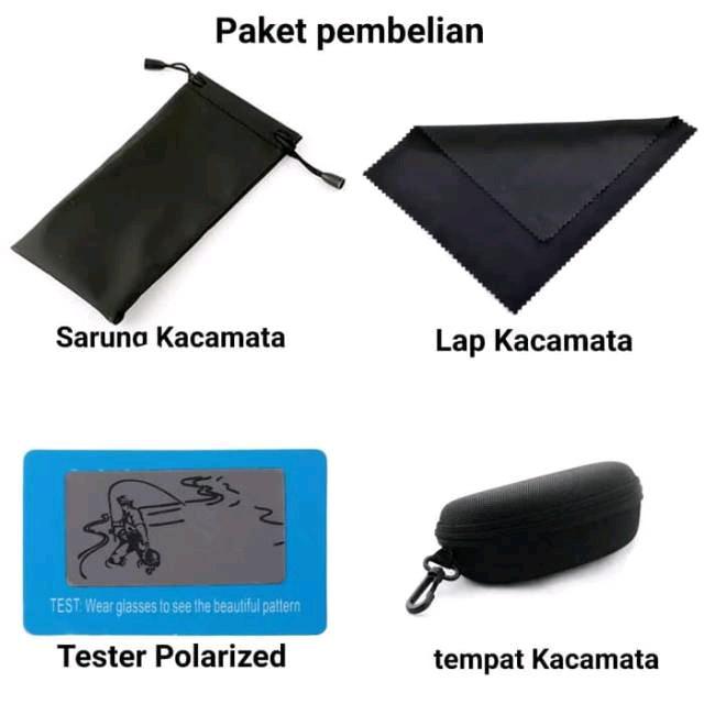 COD Bayar Di Tempat Kacamata Pria polarized anti silau kualiatas premium Bingkai Penuh tac polarized lensa blue 5