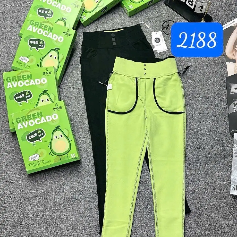 Quần Tregging Legging Lót Nỉ 2188 Hộp Quả Bơ  Cạp Cao 3 Cúc Co Giãn Tốt Cho Nữ - Women