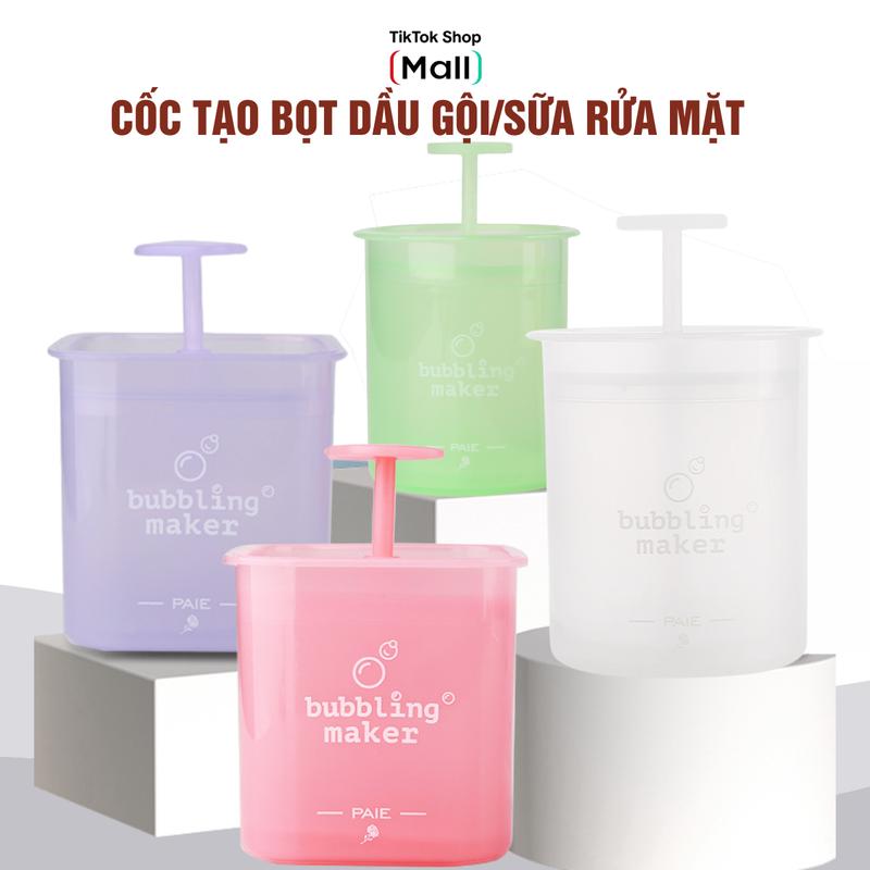 Cốc tạo bọt dầu gội sữa rửa mặt hỗ trợ làm sạch sâu nhiều màu dành cho nữ dụng cụ hỗ trợ Skincare Làm Đẹp Da Chất Liệu PP Kích Thước 5.8x10cm và 7.5x11cm