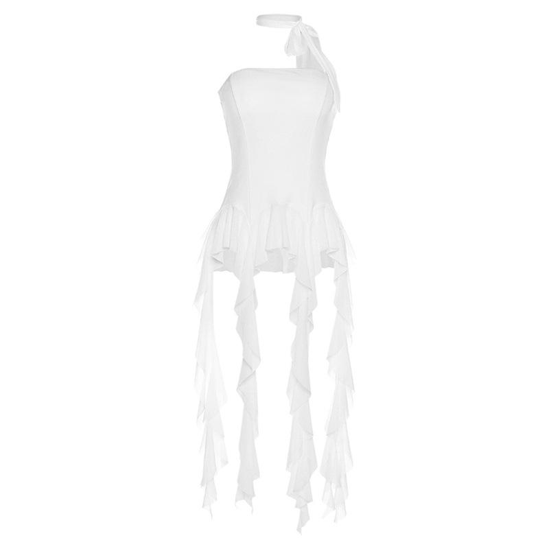 Áo Vest Một Vai, Thời Trang, Mỏng Vừa Vặn, Không Dây Tua Rua, 28845, Hàng Mới Về 4