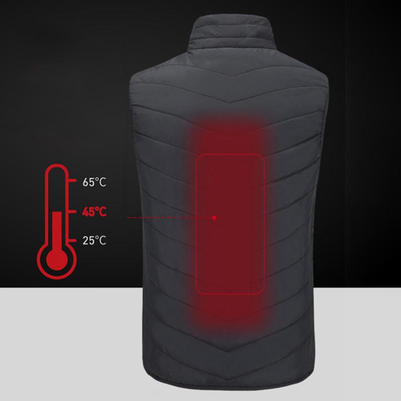 Gz-Áo Khoác Sưởi Điện Cho Nam, Áo Khoác Giữ Nhiệt Có Thể Giặt Được, Không Tay, USB, Mùa Đông 5