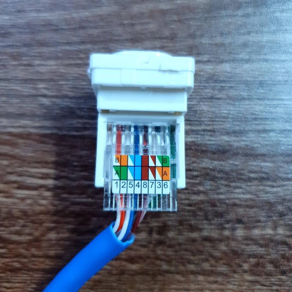 Hạt mạng &acirc;m tường RJ45 tự đ&oacute;ng cat6, m&atilde; HB-8040, d&ugrave;ng để bấm đầu d&acirc;y mạng (Vừa mặt sino tr&ograve;n)