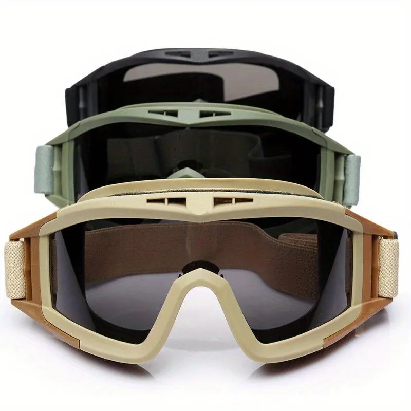Windproof Anti-fog & Anti-sand Training Goggles, 1 Count Adjustable Strap Eyewear for Outdoor Hiking and Riding, Protective Gear Safety Goggles for Men & Women