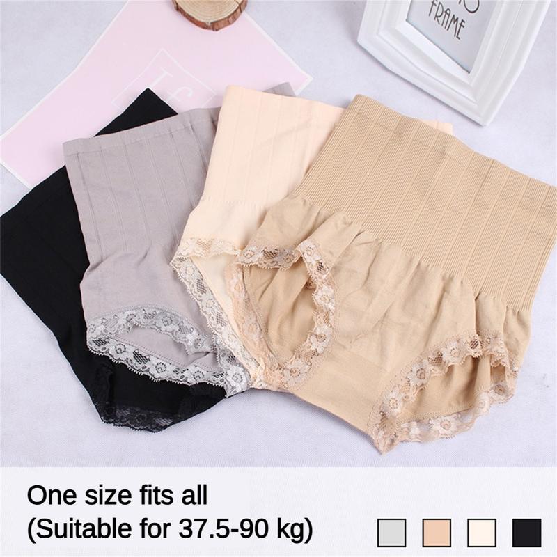 Quần Lót Cạp Cao Dành Cho Nữ, Ren Và Thoáng Khí, Chống Lộ, Đồ Lót 0