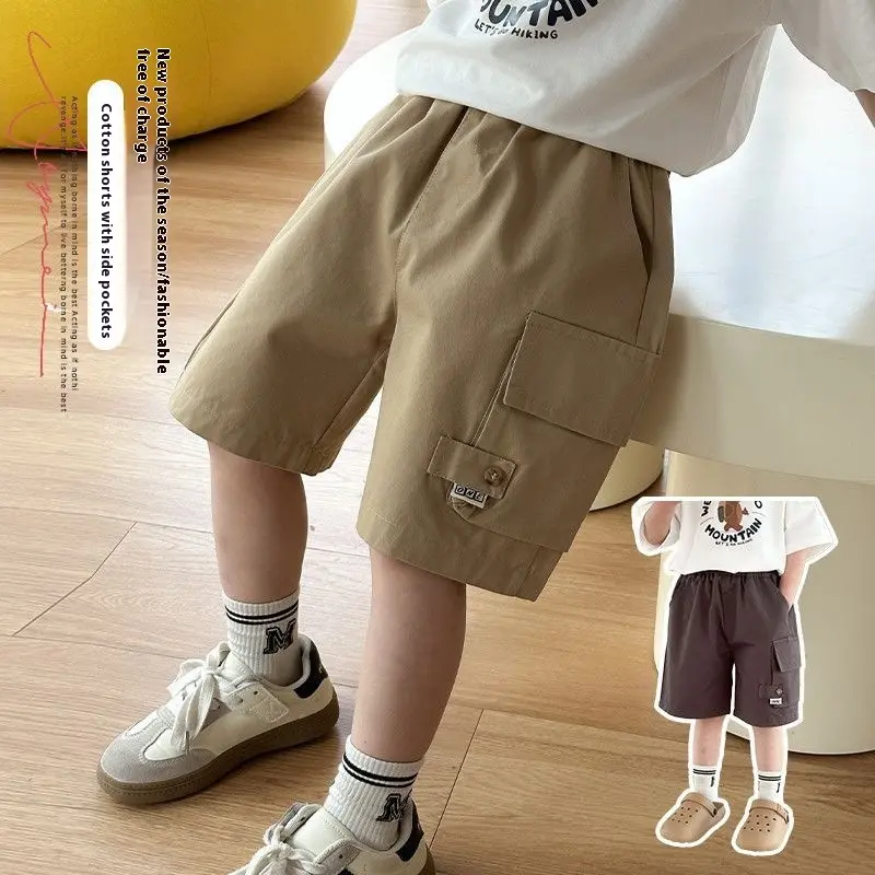 Boys' Workwear Shorts Summer Thin Loose Casual Shorts 2025 New Korean Style Mid Pants All-Matching Pants Fashion