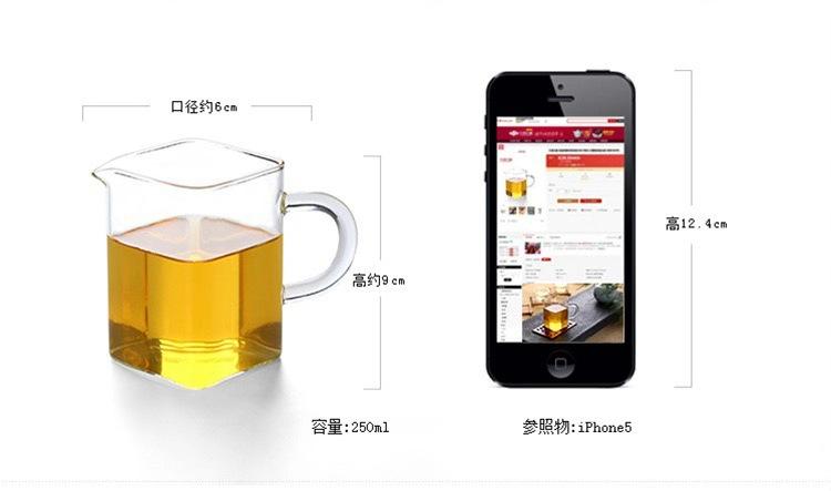 Product Introduction of Kitchenware Tea Pot Small Size Glass Tea Serving Pot Creative Kung Fu Tea Ceremony Utensils Square Heat-Resistant Glass Fair Cup perfect  teapot 2
