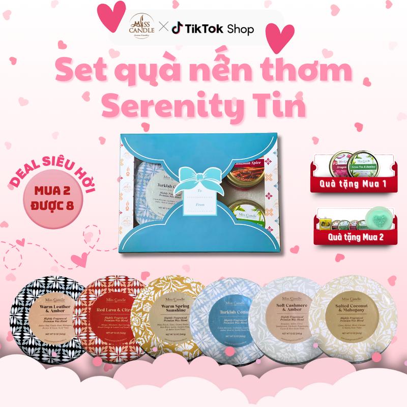 [Mua 2 Được 8] Set Quà Nến Thơm Tin Miss Candle Serenity Decor Phòng, Quà Tặng Sinh Nhật, Quà tặng người yêu, Quốc tế phụ nữ, quà  bạn gái, thơm phòng, trang trí handmade