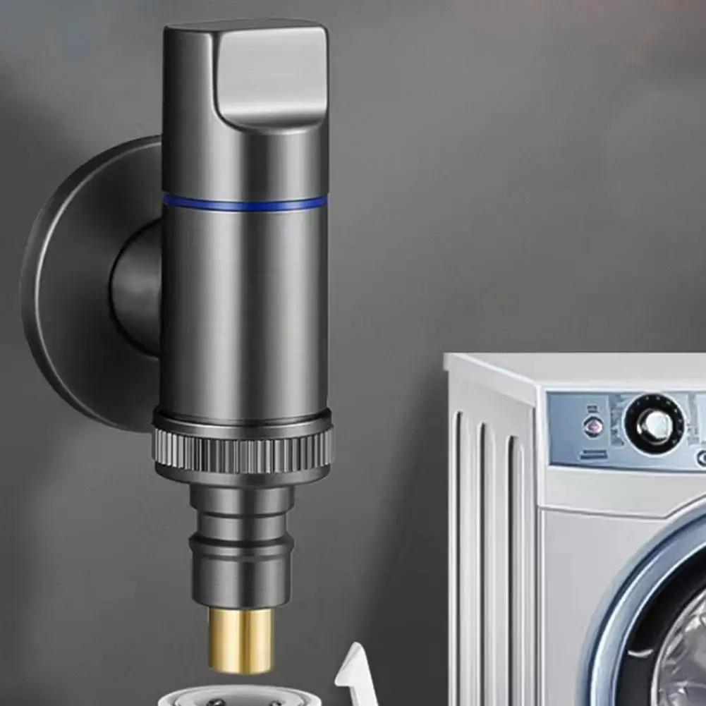 Multifunctional Stainles Steel Washing Machine Faucet Automatic Water Stop Valve
