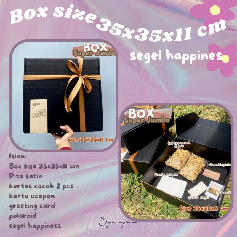 Product Introduction of HAMPERS GIFT BOX PAKET KOTAK KADO BESAR HITAM PREMIUM KARDUS SET PACKAGING LENGKAP HADIAH ULANG TAHUN 35x35x11 CM 30x20x5 CM  JUMBO BIRTHDAY WISUDA COWOK CEWEK ULTAH VALENTINE ANNIVERSARY GRADUATION SKRIPSI LEBARAN WEDDING BABYBORN HARI GURU 2