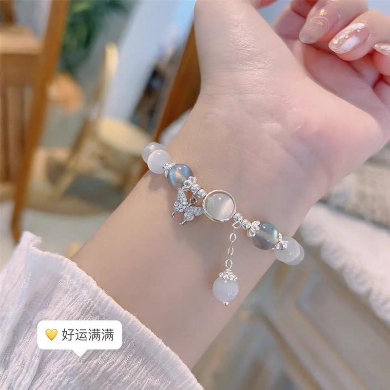 Product Introduction of Vòng Tay Tiêu Đề Hình Bướm, Thiết Kế Cổ Xưa Opal, Dành Cho Nữ, Cỡ Nhỏ Thương Hiệu Hòa Bình Fu Trung Quốc Hàng Mới Về, Màu Xám Mặt Trăng Thanh Lịch, Hàng Loạt Hàng Trăm Kiểu 2