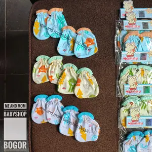 MAMIMU sarung tangan dan sarung kaki (STK) Bayi Baru lahir, bahan premium, motif terbaru.