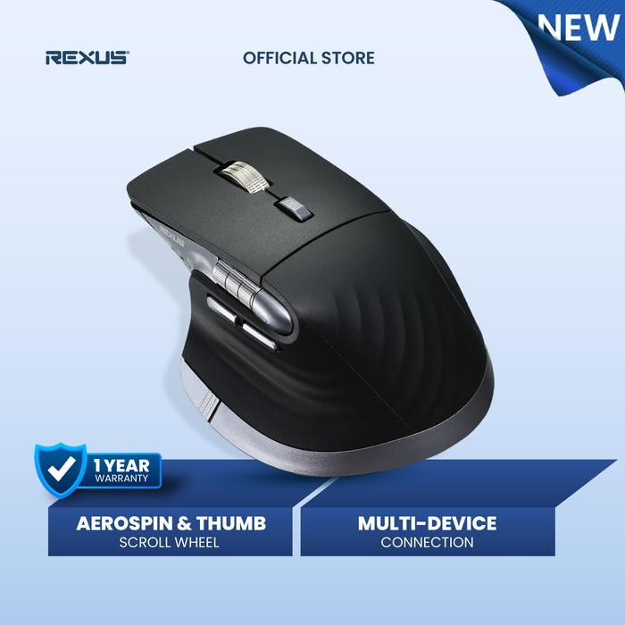 Promo Rexus Flow QZ30 Mouse Office Wireless Ergonomic Silent Click ...