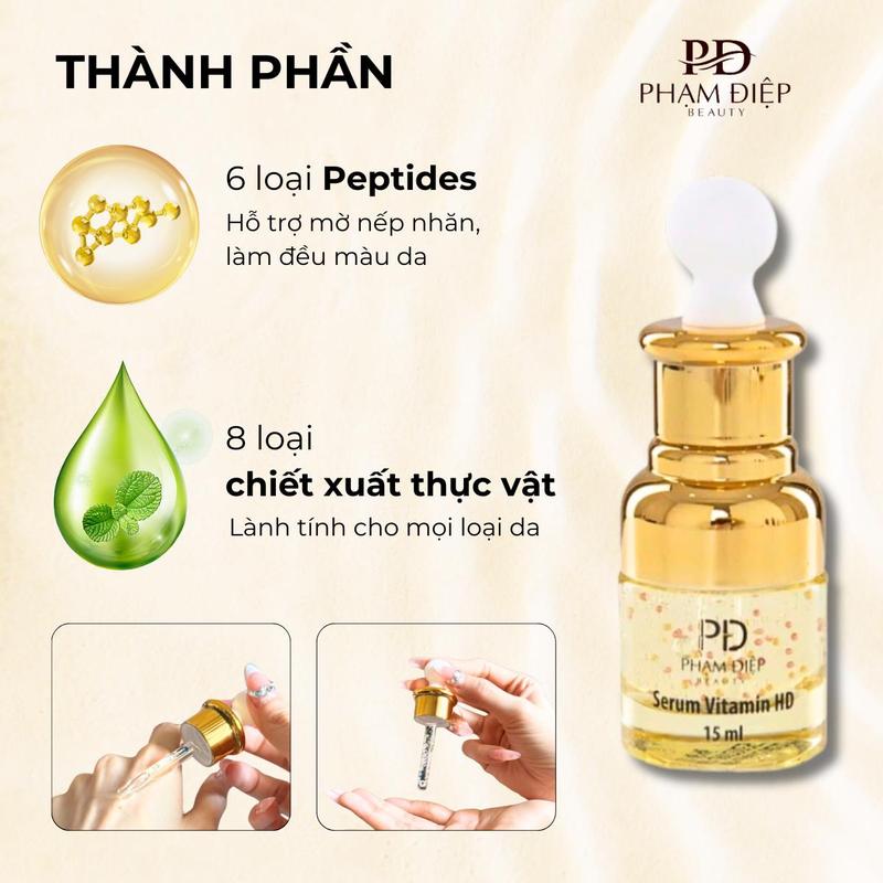 Product Introduction of Combo Serum Vitamin HD 15ML PHẠM ĐIỆP BEAUTY & Face Cream Nhung PHẠM ĐIỆP BEAUTY [TẶNG KÈM 1 TUÝP TẨY TẾ BÀO CHẾT HONEY CHO MẶT]  Hỗ Trợ Dưỡng Sáng, Cấp Ẩm Cho Da, Skincare Nữ Women 32