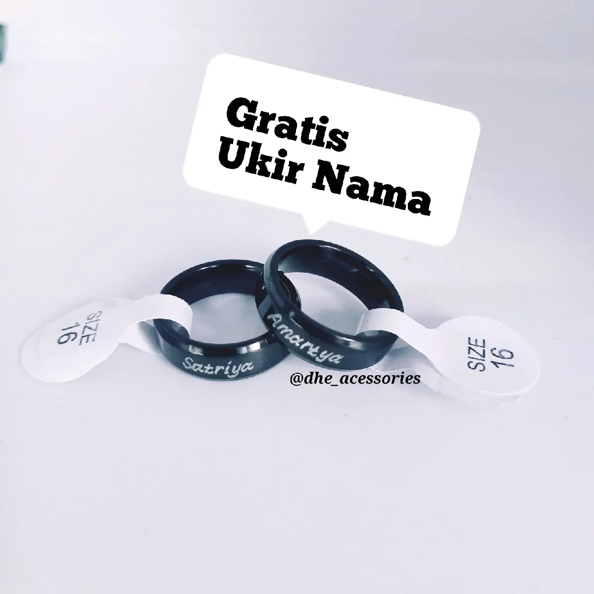 Cincin Titanium Bisa Ukir Nama Rings