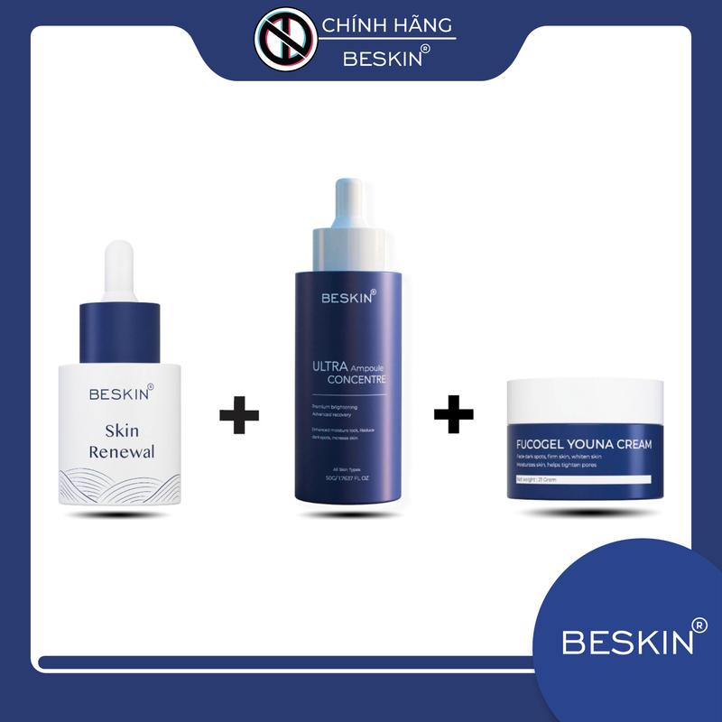 [BE-02] COMBO PEEL DÀNH CHO DA KHÔ - Bao Gồm: "Kem Face Đa Năng + Peel Da + Tinh Chất Ampoule" - Thương hiệu Beskin - Skincare