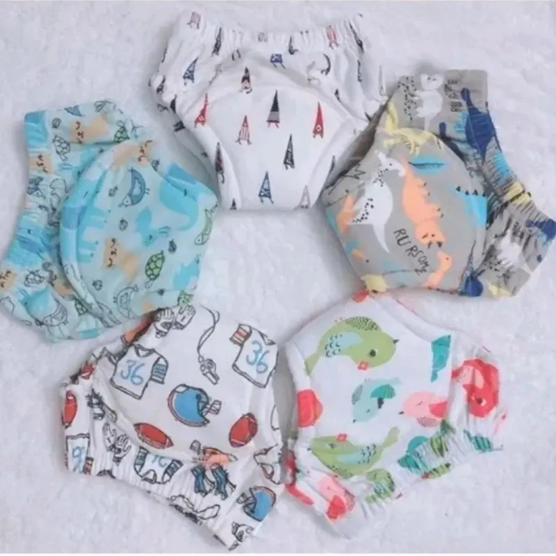 COMBO 5 QUẦN BỎ BỈM TÃ VẢI COTTON bim chobe giặt được 3