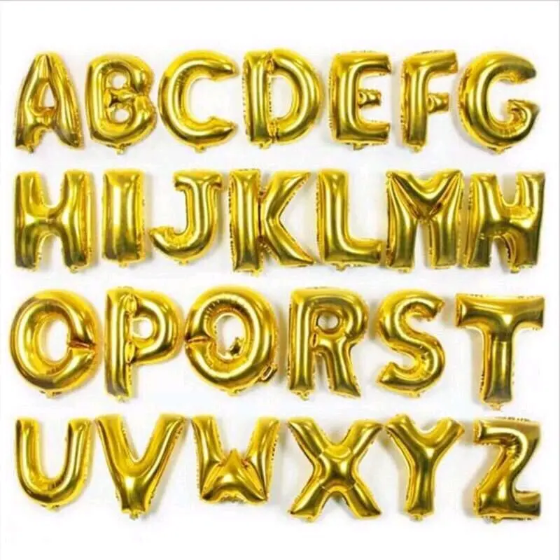 balon  foil huruf gold Ulang tahun