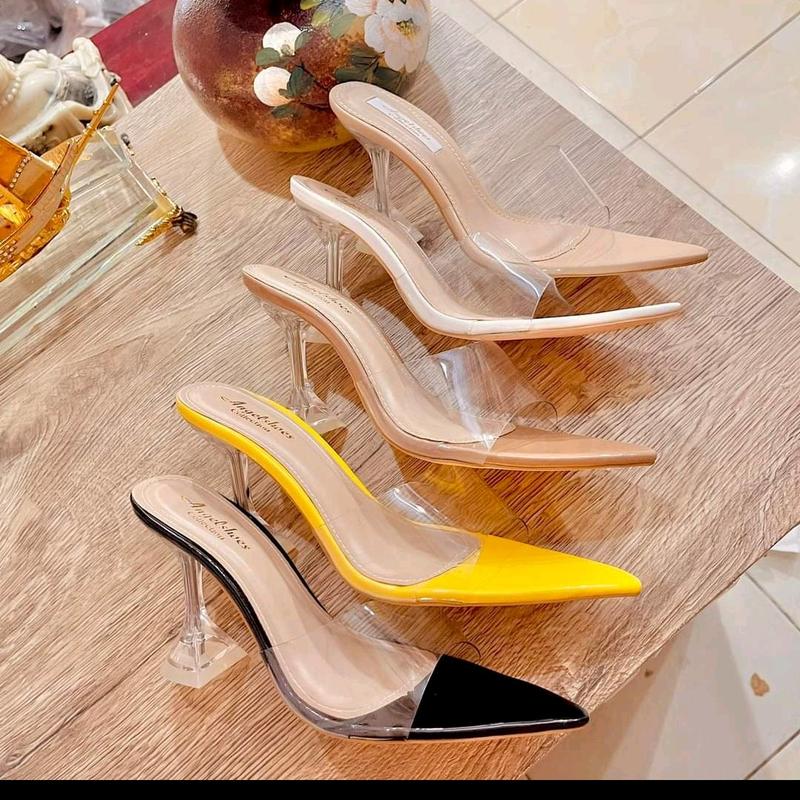 giầy cao gót nữ guốc mũi nhọn bản quai mika trong suốt êm mềm không đau chân gót cao 7p và 9p sang trọng hách dáng
