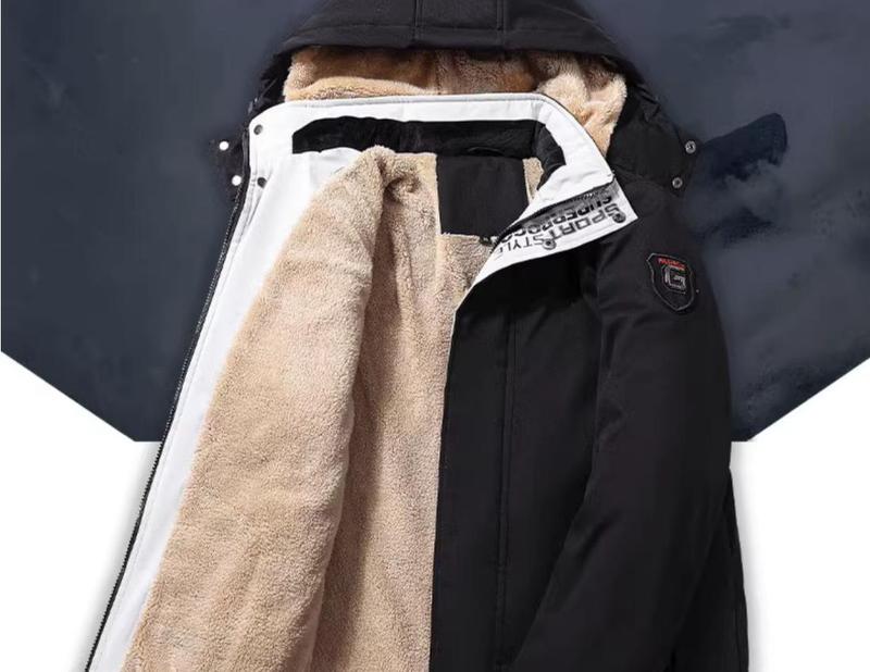 Product Introduction of Warwolf Natural Color Berber Fleece Cotton Coat Men's Winter Coat Fashion Brand Fleece-lined Thickened Casual Hooded down Jacket Men's Women 14