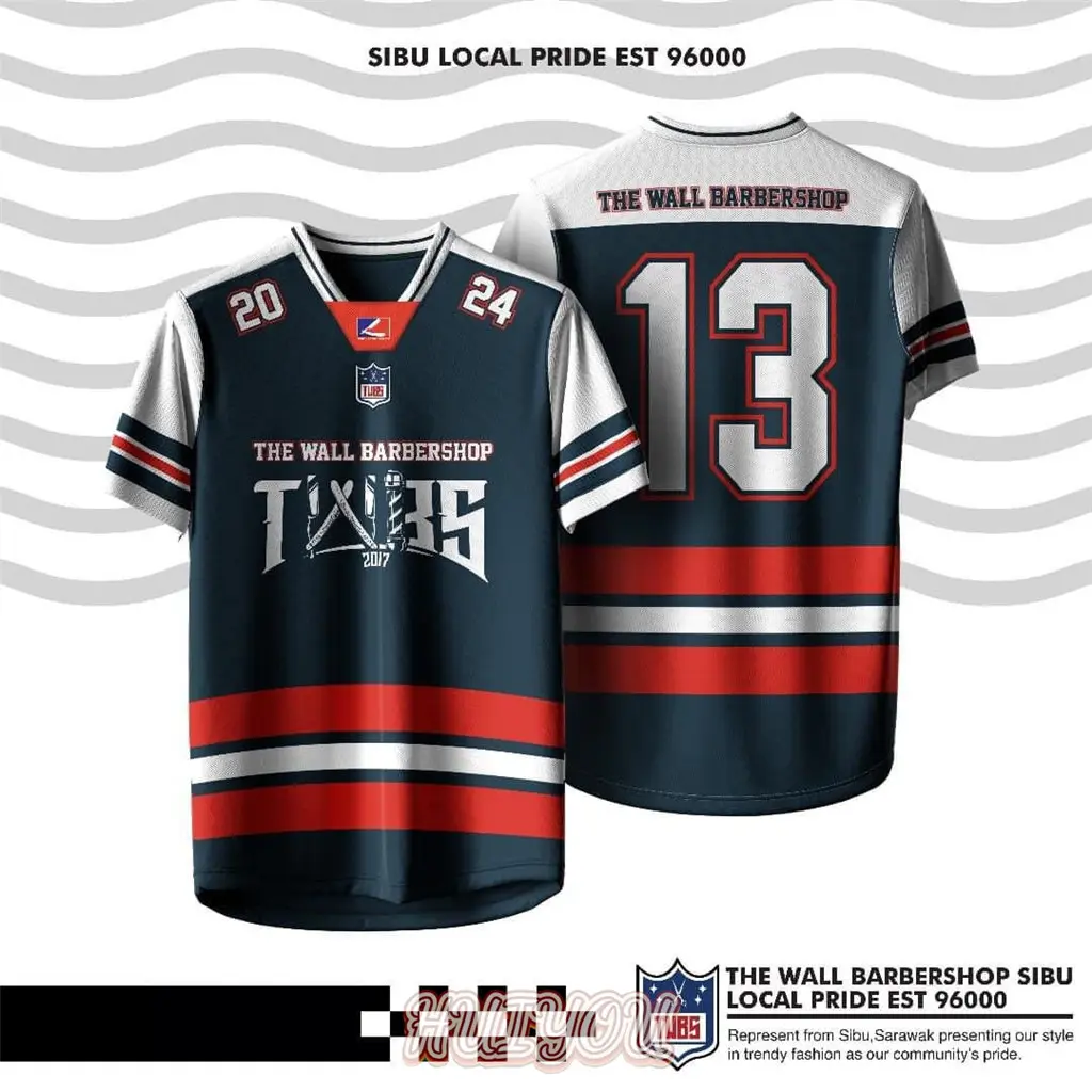NFL state edition Johor [sublimation jersey] tshirt shirt men Thailand viral TikTok retro collar full sublimation microfiber Jersey teamwear﻿