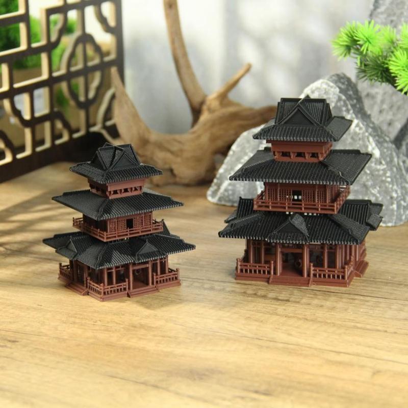 Product Introduction of Traditional Building Micro Model, Miniature House Ornament, Fish Tank Decoration, Micro Landscape for Fish Tank, Sand Table, Architectural Research 5