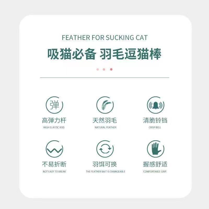 Product Introduction of Đồ Chơi Mèo, Thiết Kế Hình Mèo Vui Nhộn Dụng Cụ Hữu Ích, Có Lông Vũ Và Chuông, Que Vít Thép Siêu Dài, Đầu Trêu Chọc Mèo, Có Thể Nạp Lại, Giảm Tương Tác, Bán Chạy Trong 30 Ngày, 4931 Mảnh 5