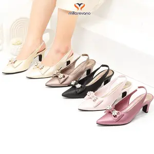 Millasevano Merline Sandal Mules Wanita Heels Hak 5 Cm