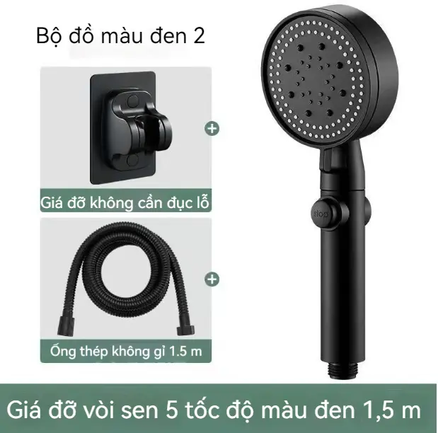 VÒI SEN TĂNG ÁP CỰC MẠNH 5 CHẾ ĐỘ TIẾT KIỆM NƯỚC  Vòi Sen Tăng Áp Vòi Hoa Sen Siêu Mạnh Tiết Kiệm Nước 3